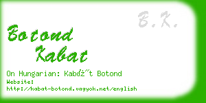 botond kabat business card